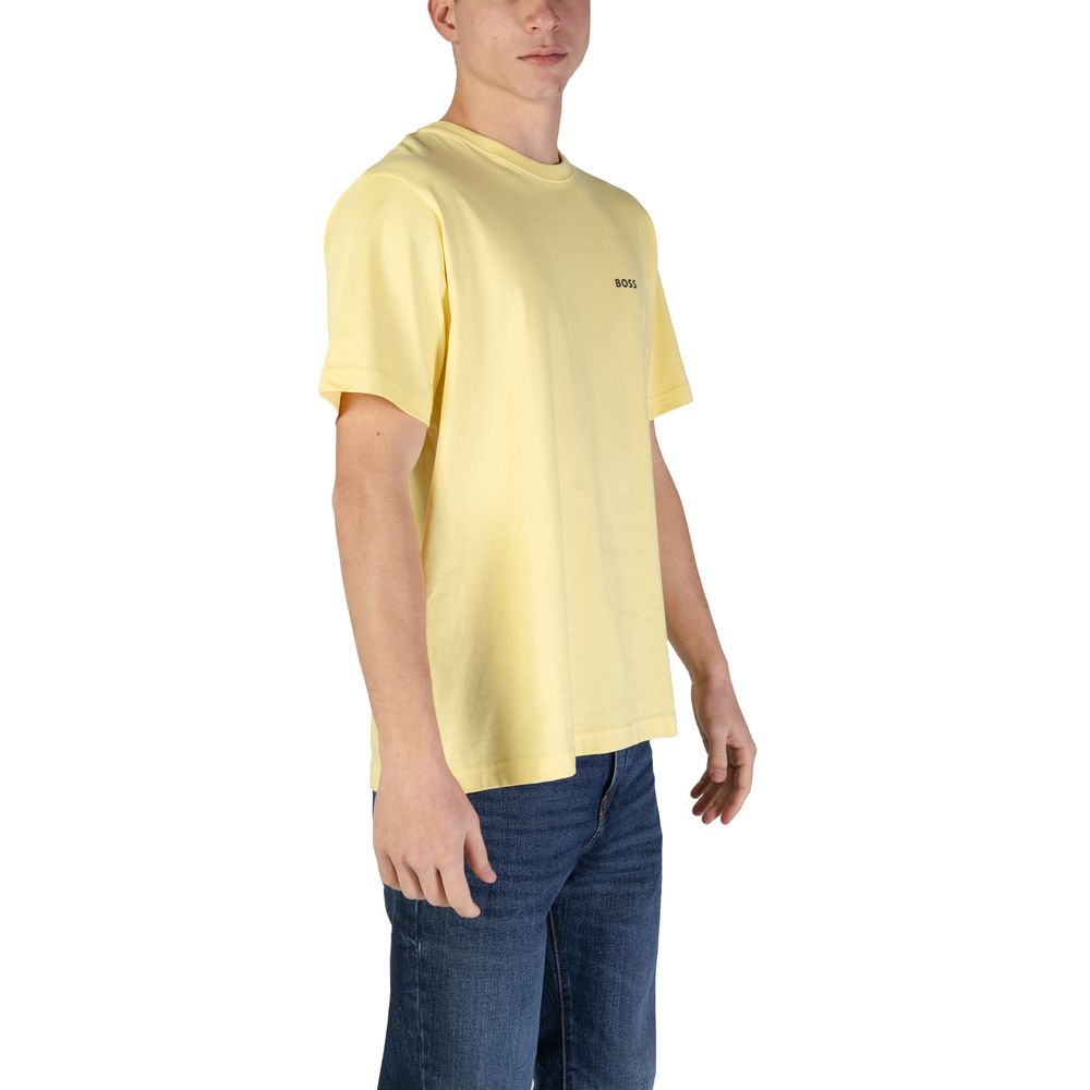 Hugo Boss Yellow Cotton T-Shirt Hugo Boss
