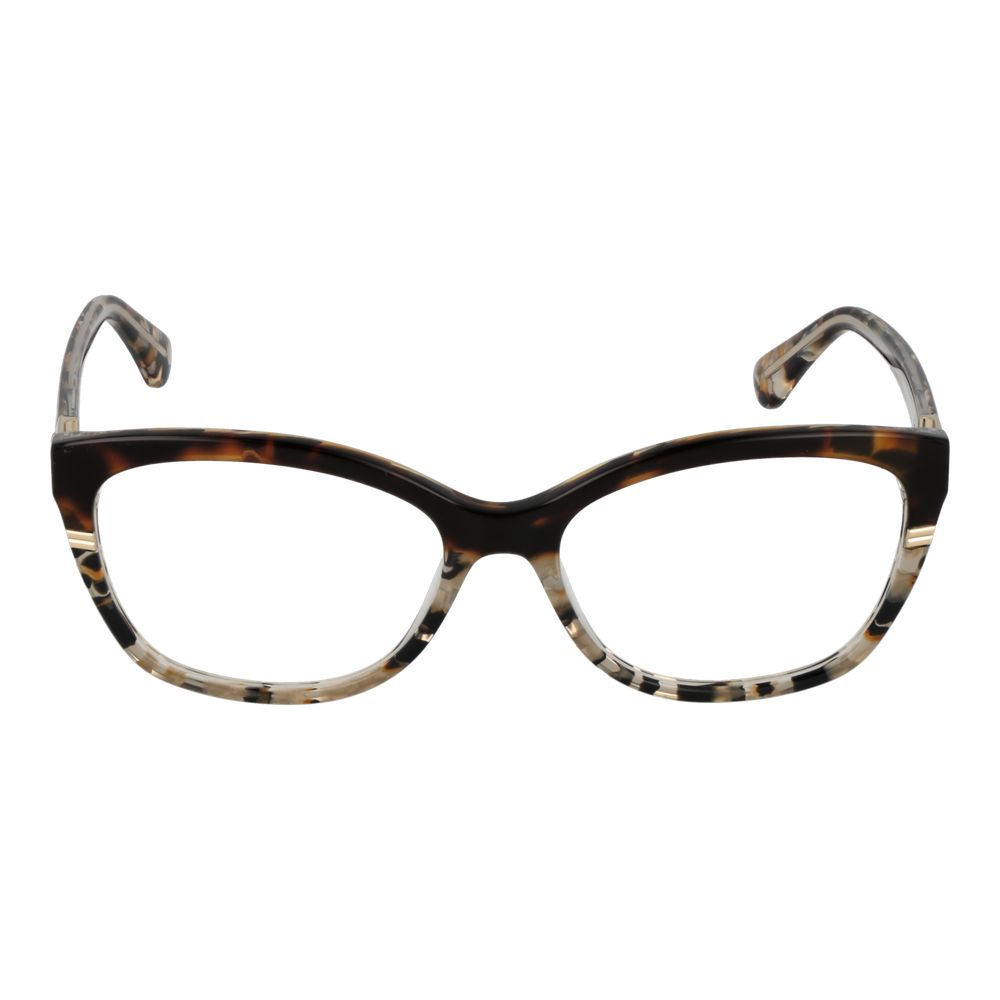 Marciano by Guess brown acetate glasses frames showing sleek, stylish eyewear with clear lenses and a modern design.