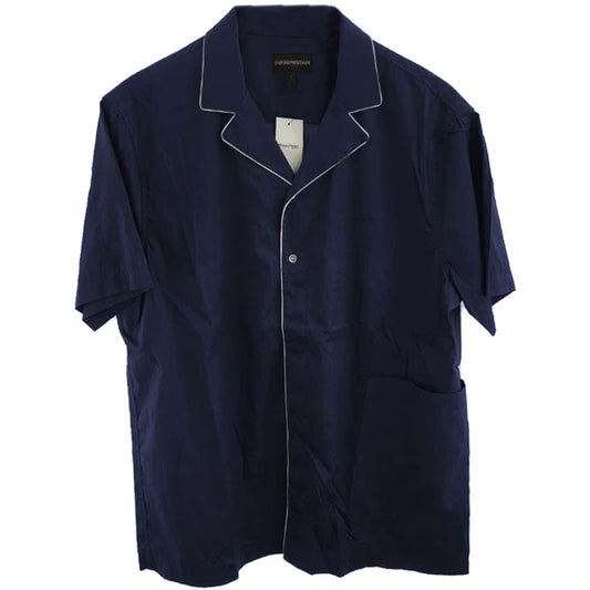Emporio Armani Blue Cotton Shirt Emporio Armani