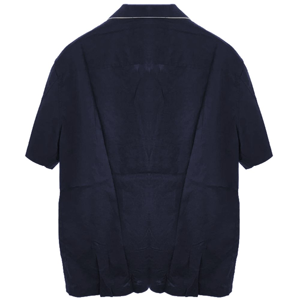Emporio Armani Blue Cotton Shirt Emporio Armani