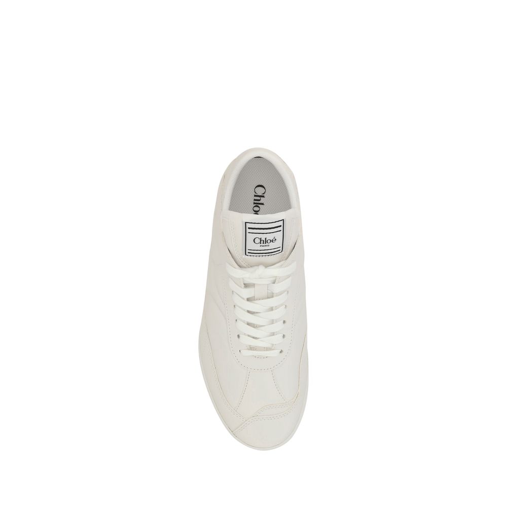 Chloé White Calf Leather Bos Taurus Low Top Sneakers Chloé