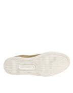 Dolce & Gabbana Gold Leather Logo London Men Sneakers Shoes