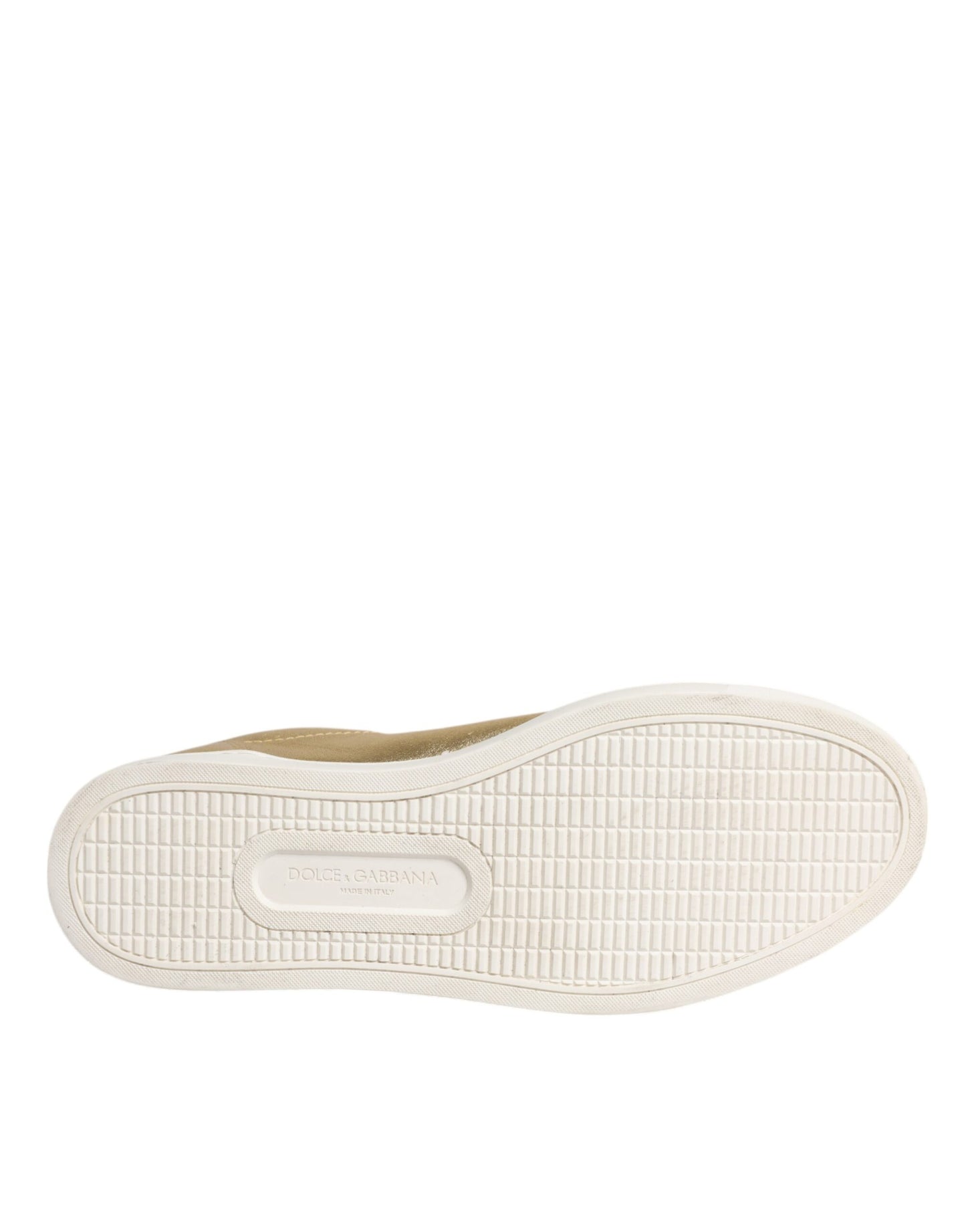 Dolce & Gabbana Gold Leather Logo London Men Sneakers Shoes Dolce & Gabbana