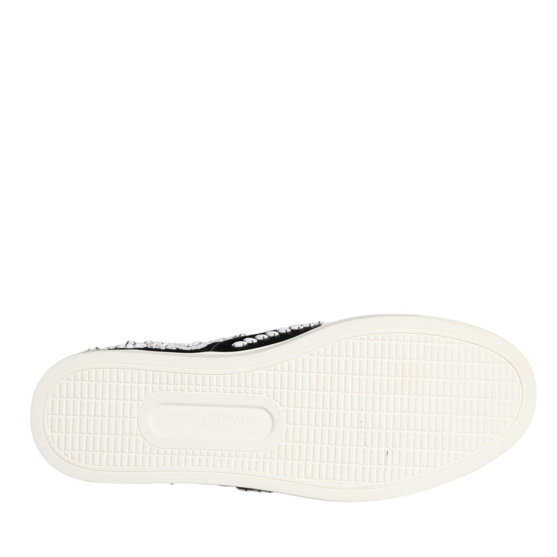 Dolce & Gabbana Black Embellished London Men Slip On Shoes Dolce & Gabbana