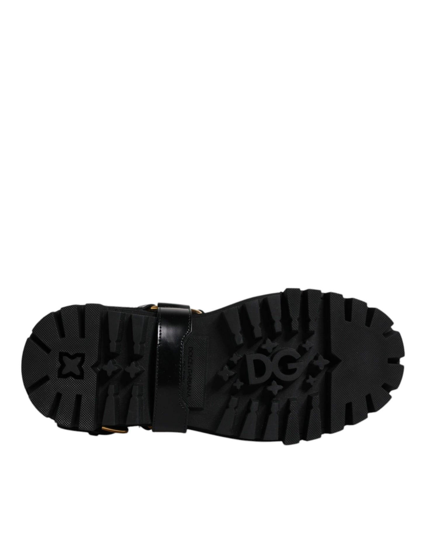 Dolce & Gabbana Black Leather Slip On Stretch Trekking Boots Shoes Dolce & Gabbana