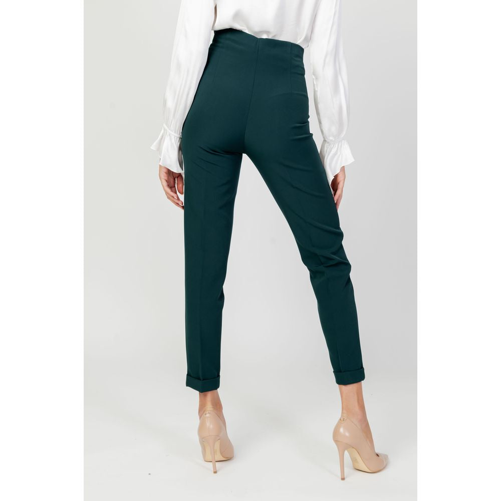 Sandro Ferrone Green Polyester Pant Sandro Ferrone