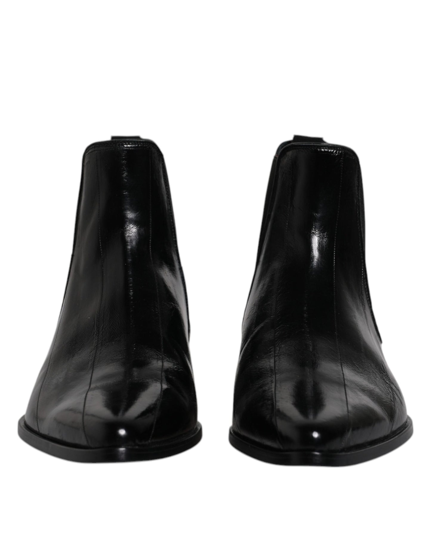 Dolce & Gabbana Black Leather Chelsea Men Ankle Boots Shoes Dolce & Gabbana