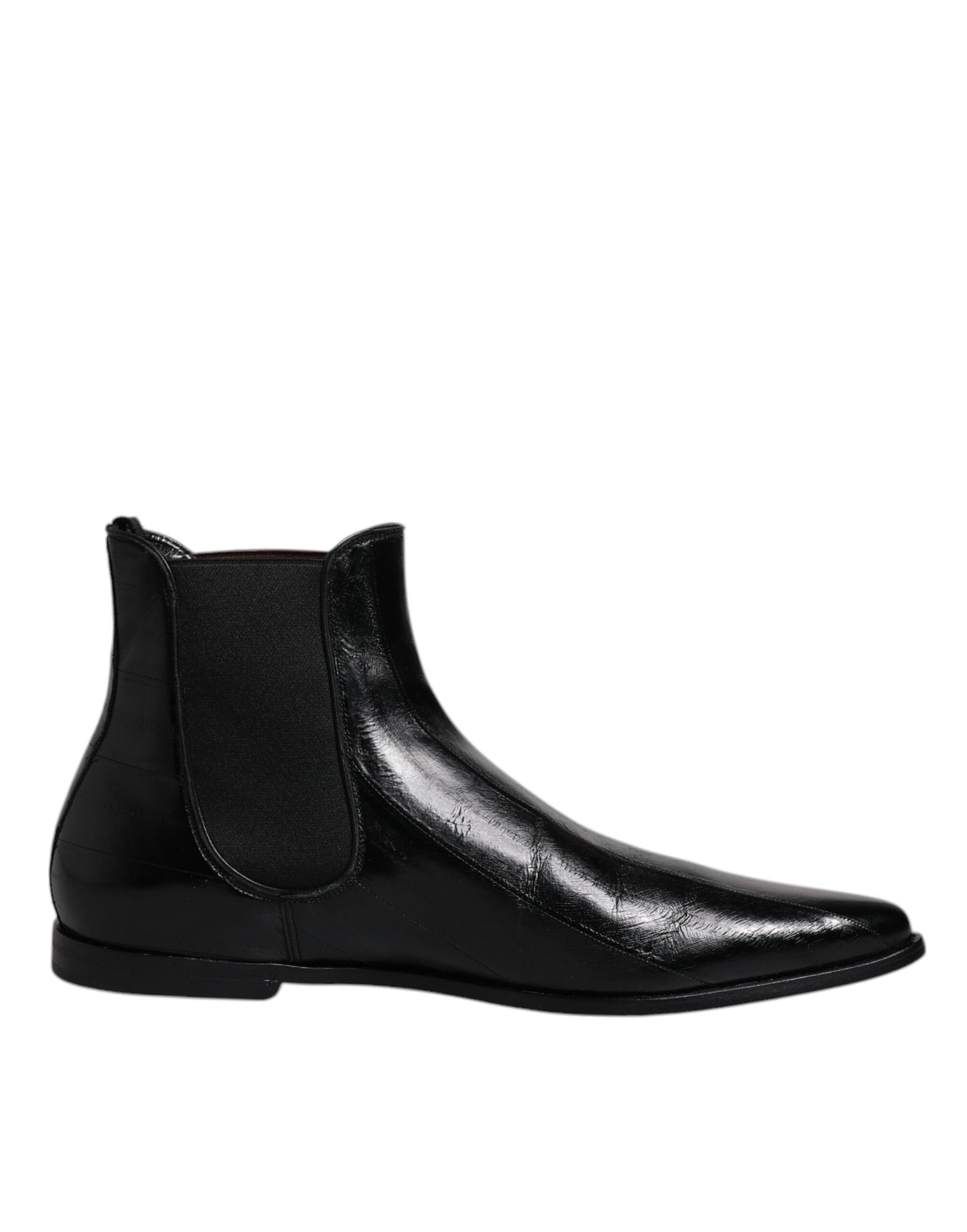 Dolce & Gabbana Black Leather Chelsea Men Ankle Boots Shoes Dolce & Gabbana