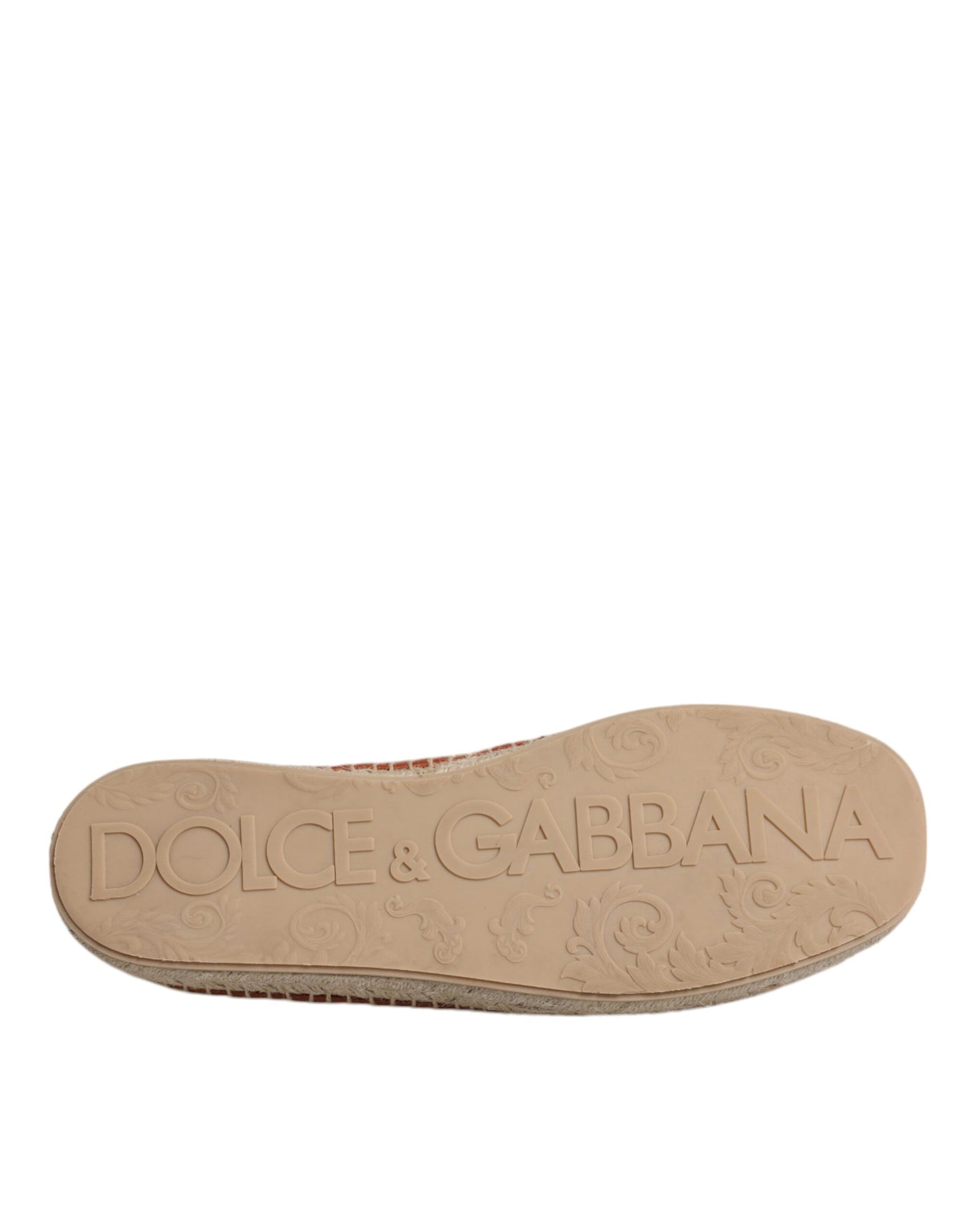 Dolce & Gabbana Maroon Woven Leather Men Espadrille Shoes Dolce & Gabbana