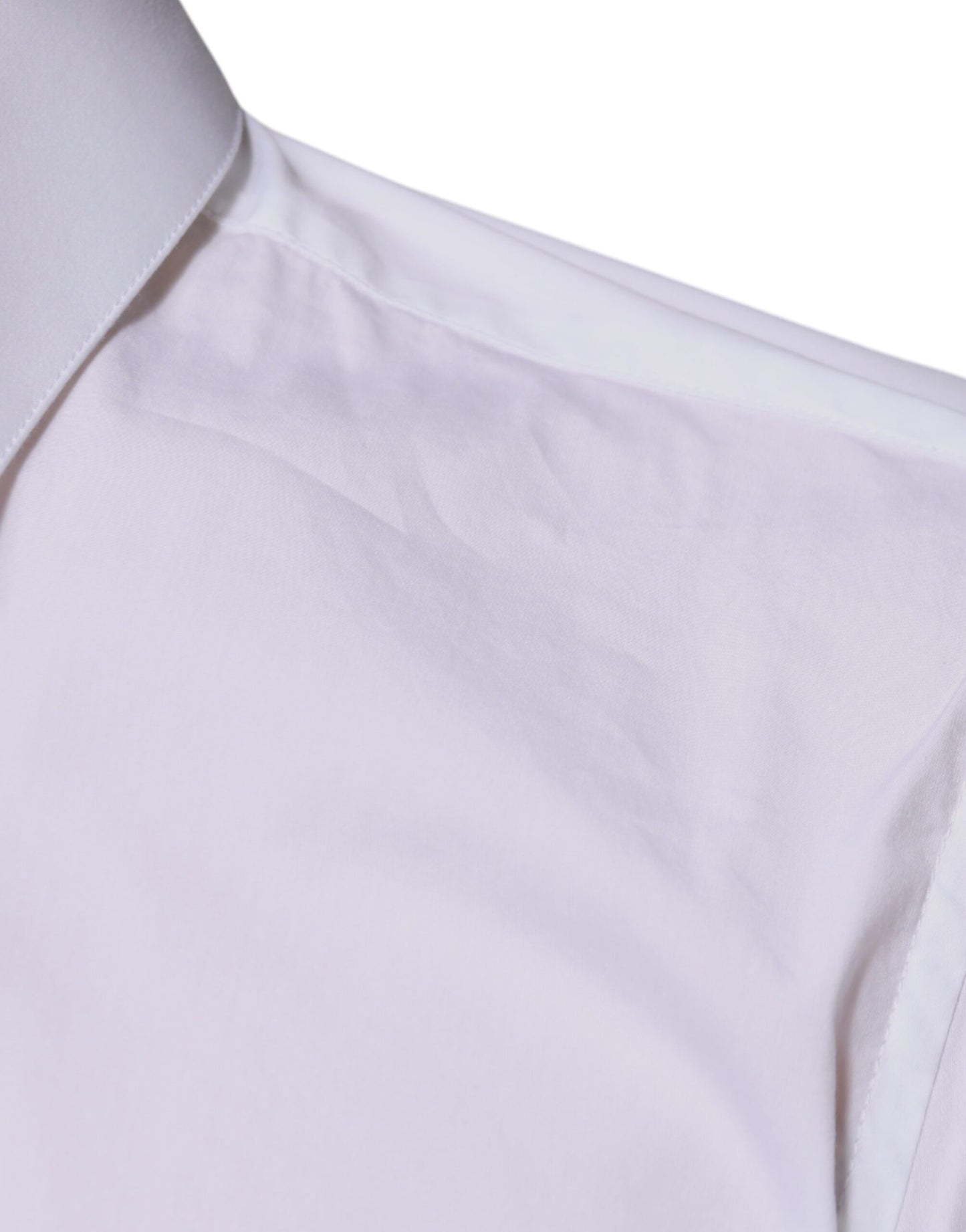 Dolce & Gabbana White Cotton Blend Men MARTINI Dress Shirt Dolce & Gabbana