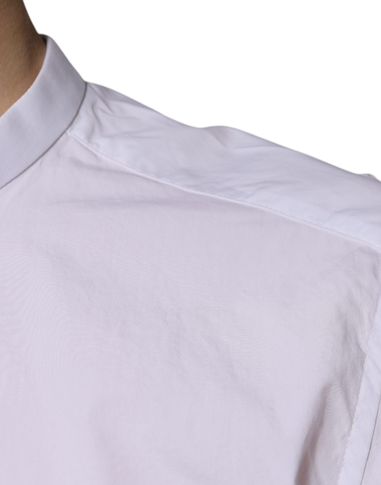 Dolce & Gabbana White Cotton Slim Fit MARTINI Dress Shirt Dolce & Gabbana