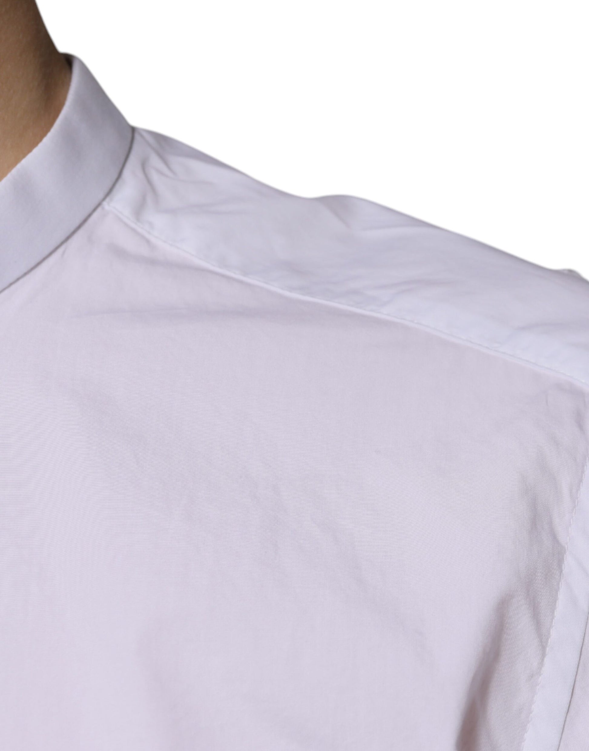 Dolce & Gabbana White Cotton Slim Fit MARTINI Dress Shirt Dolce & Gabbana