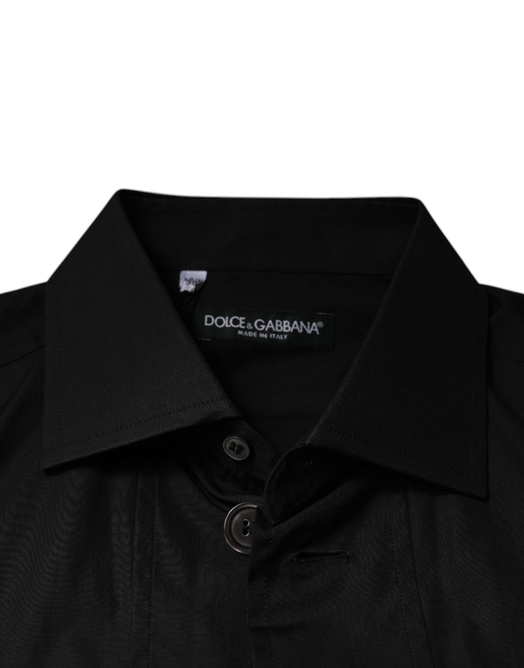 Dolce & Gabbana Black Cotton Formal Long Sleeves Dress Shirt - Eljoys Fashion 