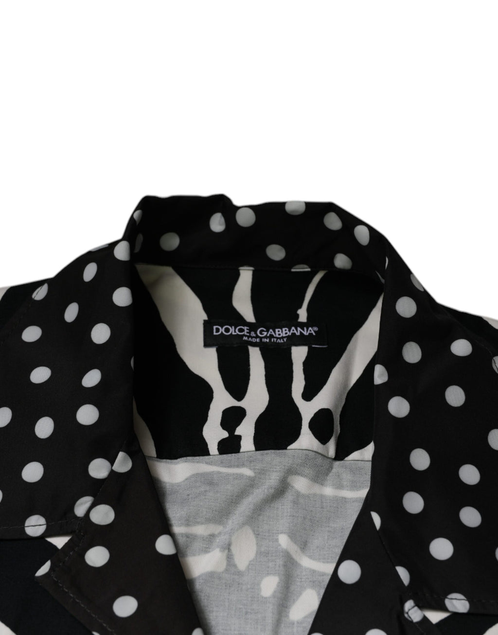 Dolce & Gabbana Black White Zebra Button Down Oversize Shirt - Eljoys Fashion 