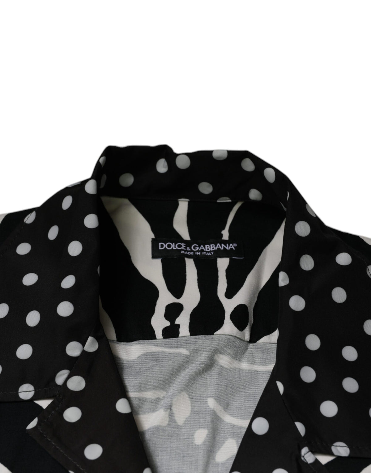 Dolce & Gabbana Black White Zebra Button Down Oversize Shirt - Eljoys Fashion 