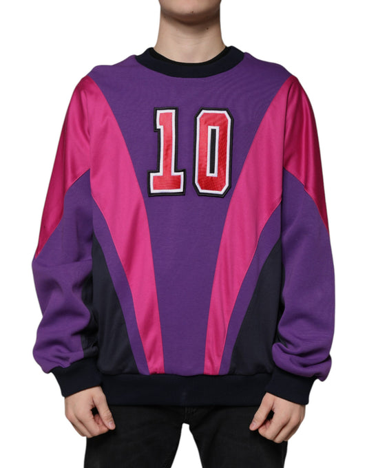 Dolce & Gabbana Multicolor Crew Neck Men Sweatshirt Sweater Dolce & Gabbana