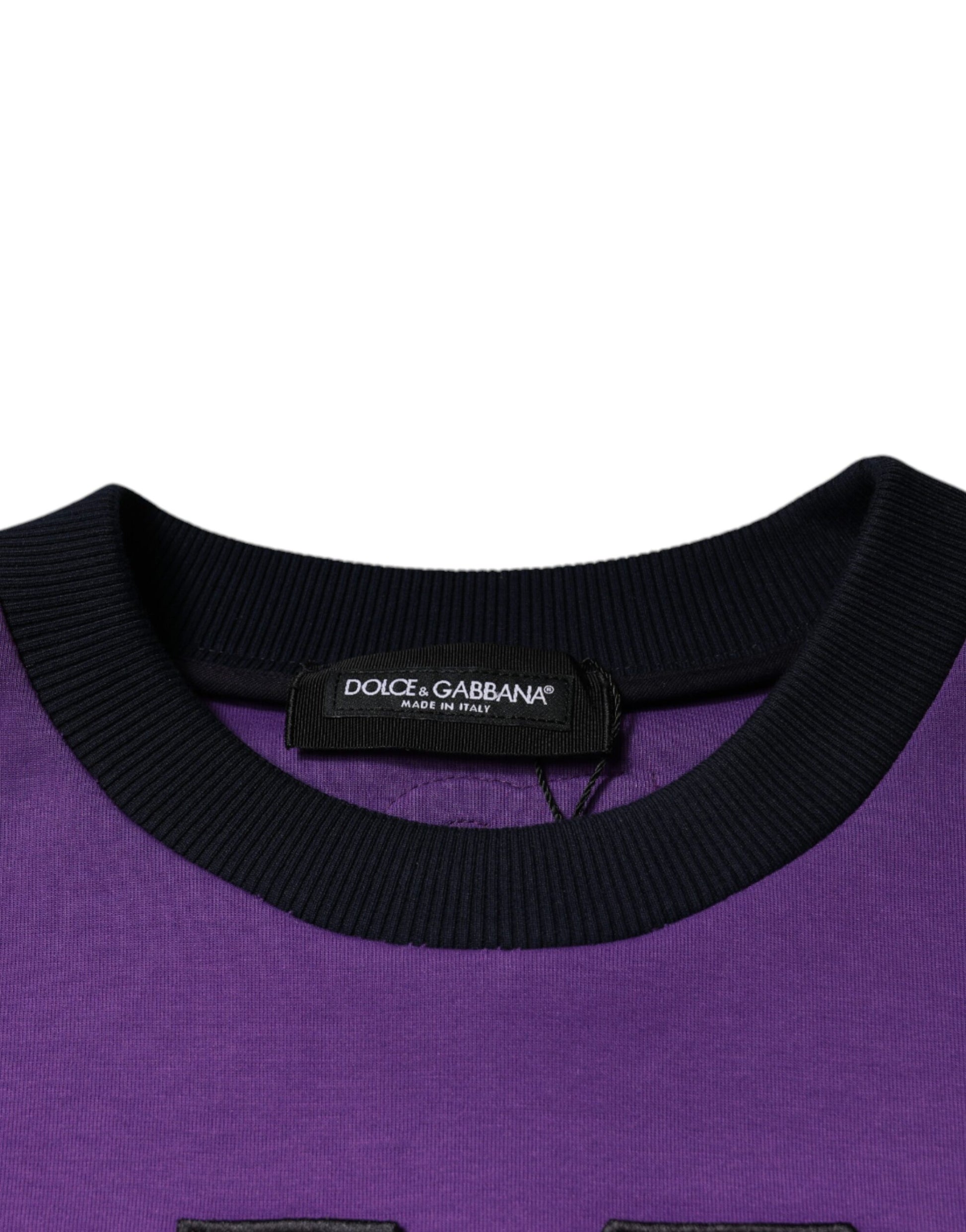 Dolce & Gabbana Multicolor Crew Neck Men Sweatshirt Sweater Dolce & Gabbana