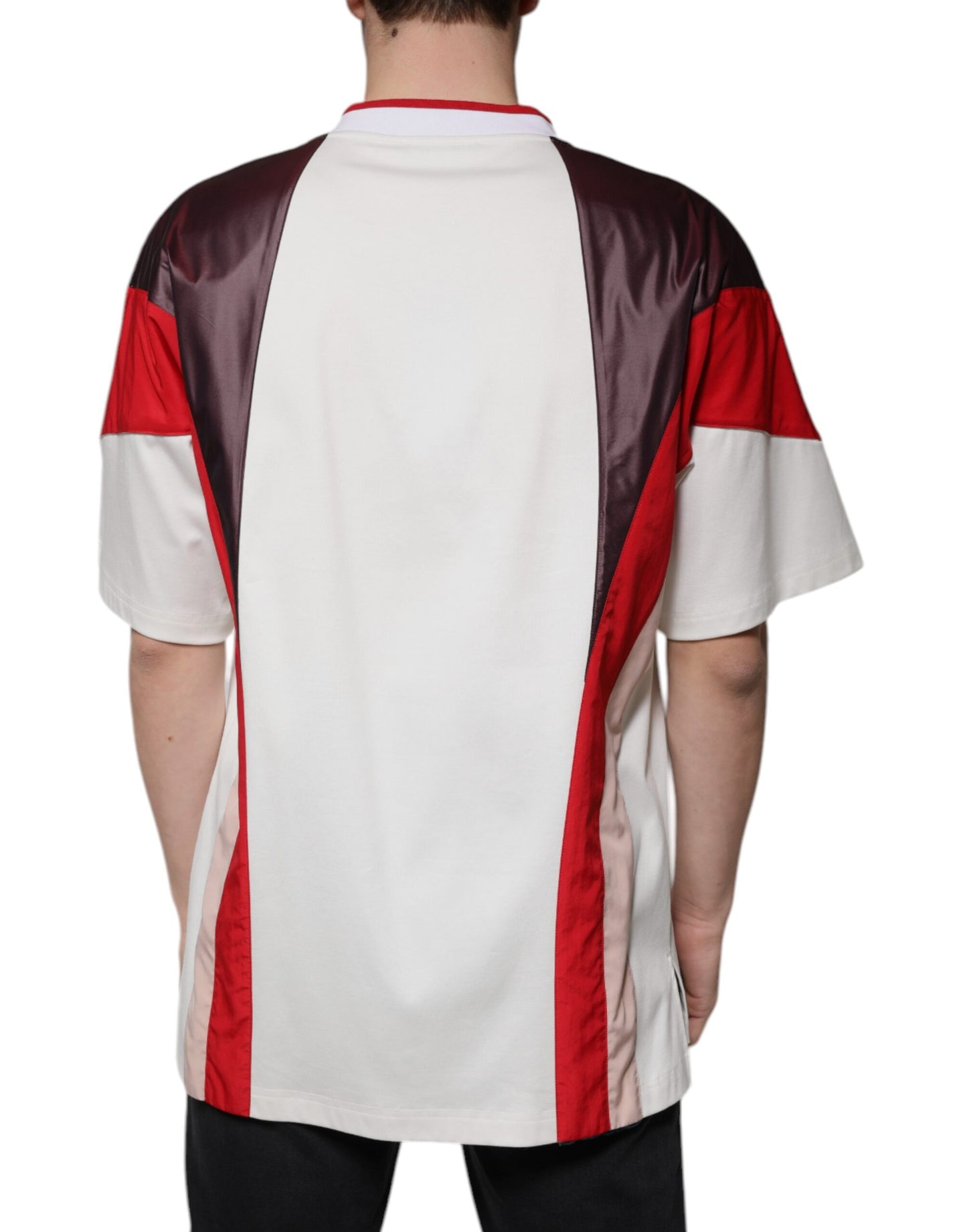Dolce & Gabbana Multicolor Logo Jersey Cotton V-neck T-shirt Dolce & Gabbana