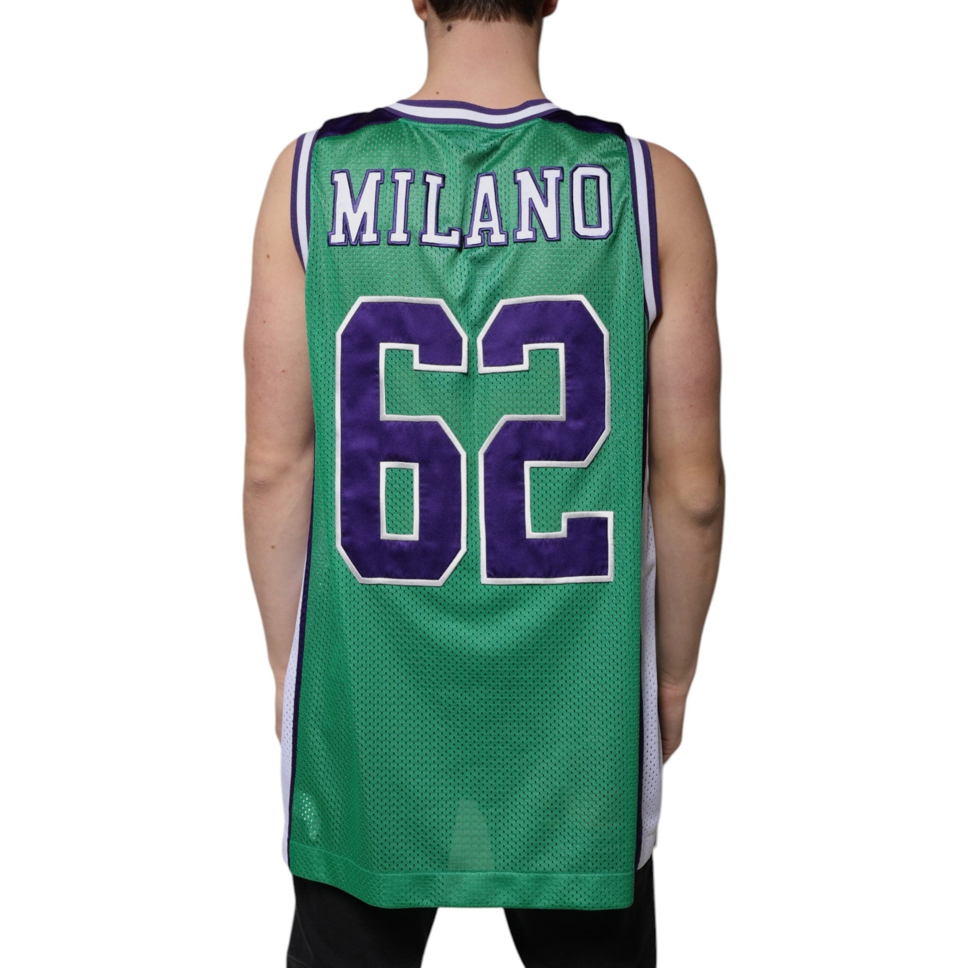 Dolce & Gabbana Green Polyester Jersey Sleeveless T-shirt Dolce & Gabbana