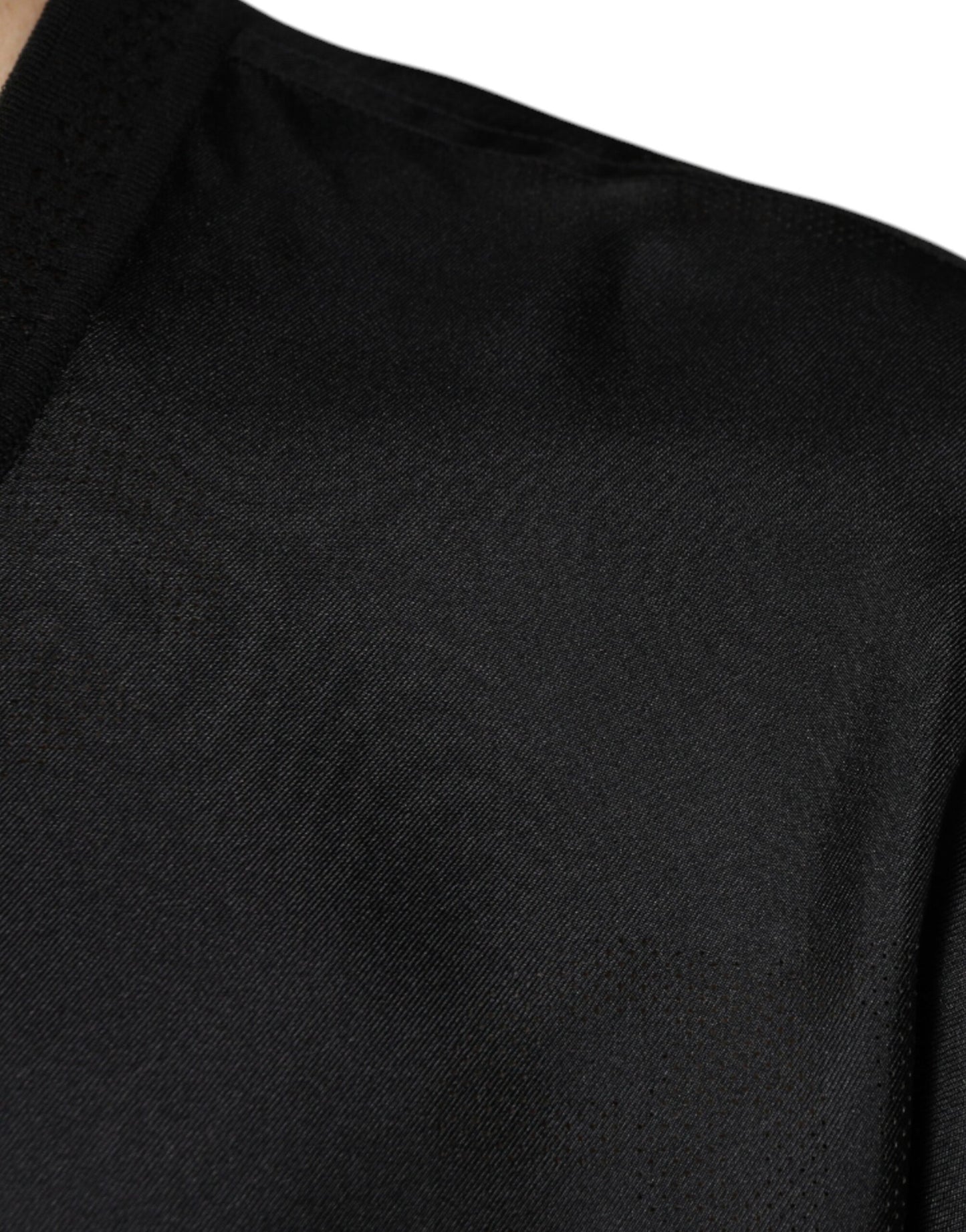 Dolce & Gabbana Black Cotton Square Neck Short Sleeve T-shirt Dolce & Gabbana