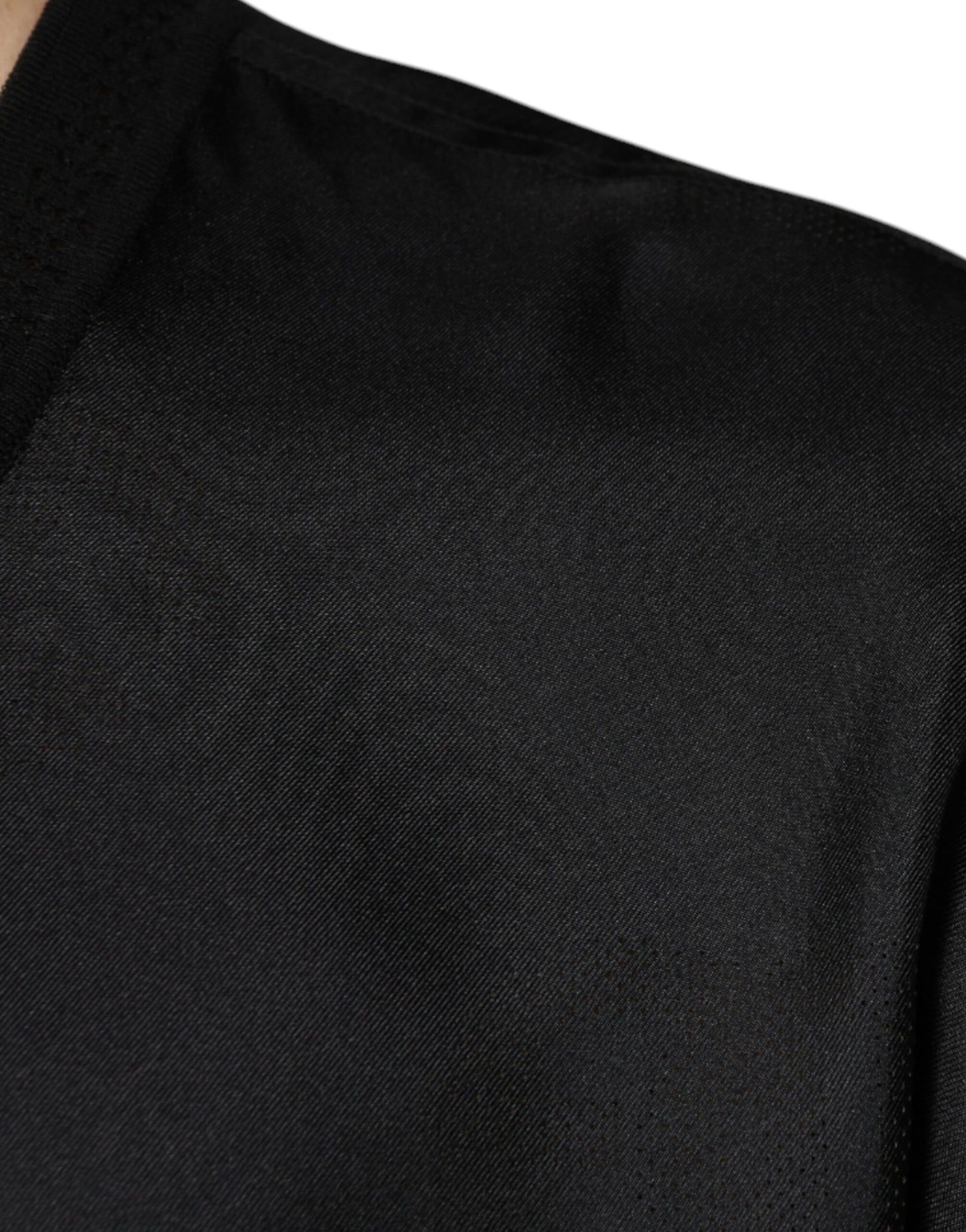 Dolce & Gabbana Black Cotton Square Neck Short Sleeve T-shirt Dolce & Gabbana