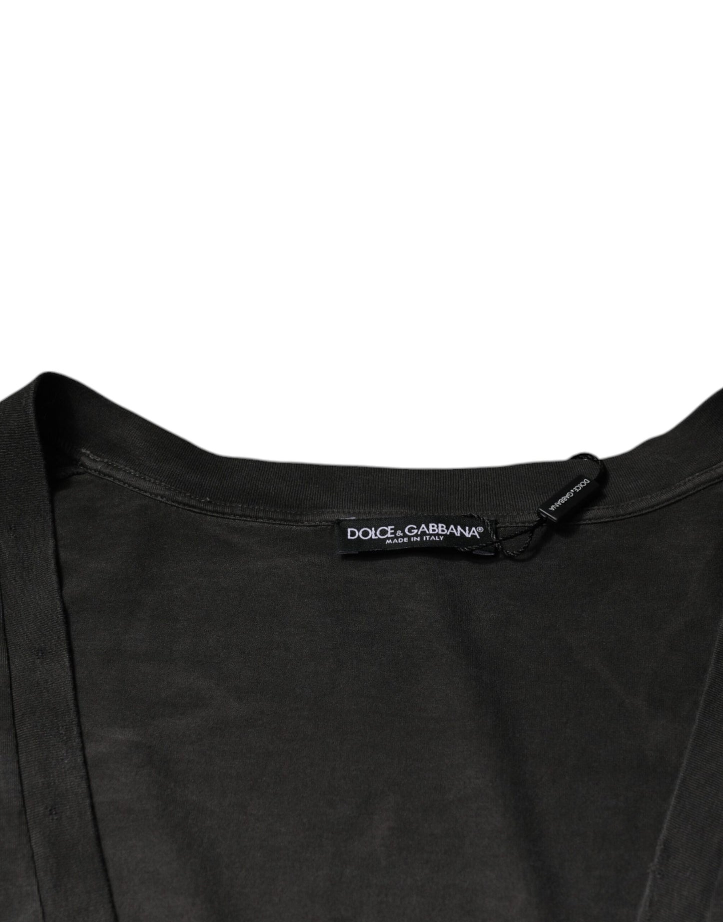 Dolce & Gabbana Black Cotton Crew Neck Short Sleeves T-shirt Dolce & Gabbana