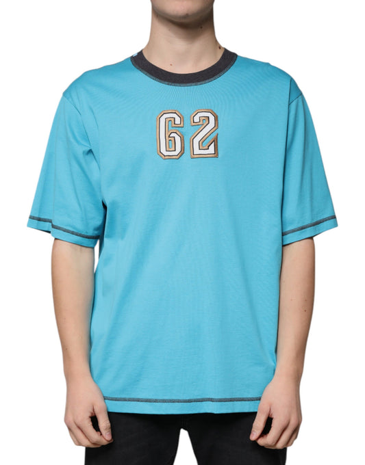 Dolce & Gabbana Blue Logo Crew Neck Short Sleeves T-shirt Dolce & Gabbana