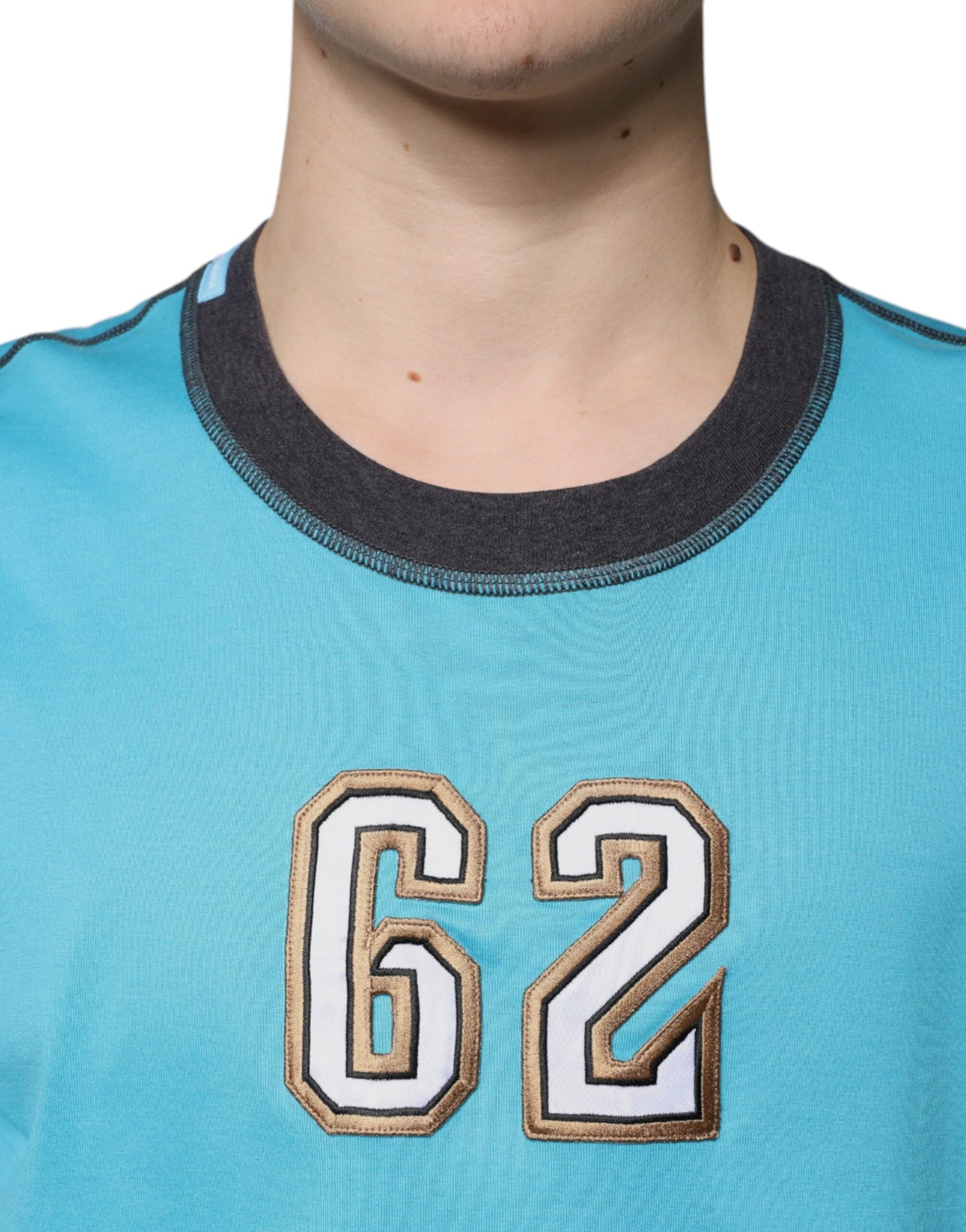 Dolce & Gabbana Blue Logo Crew Neck Short Sleeves T-shirt Dolce & Gabbana