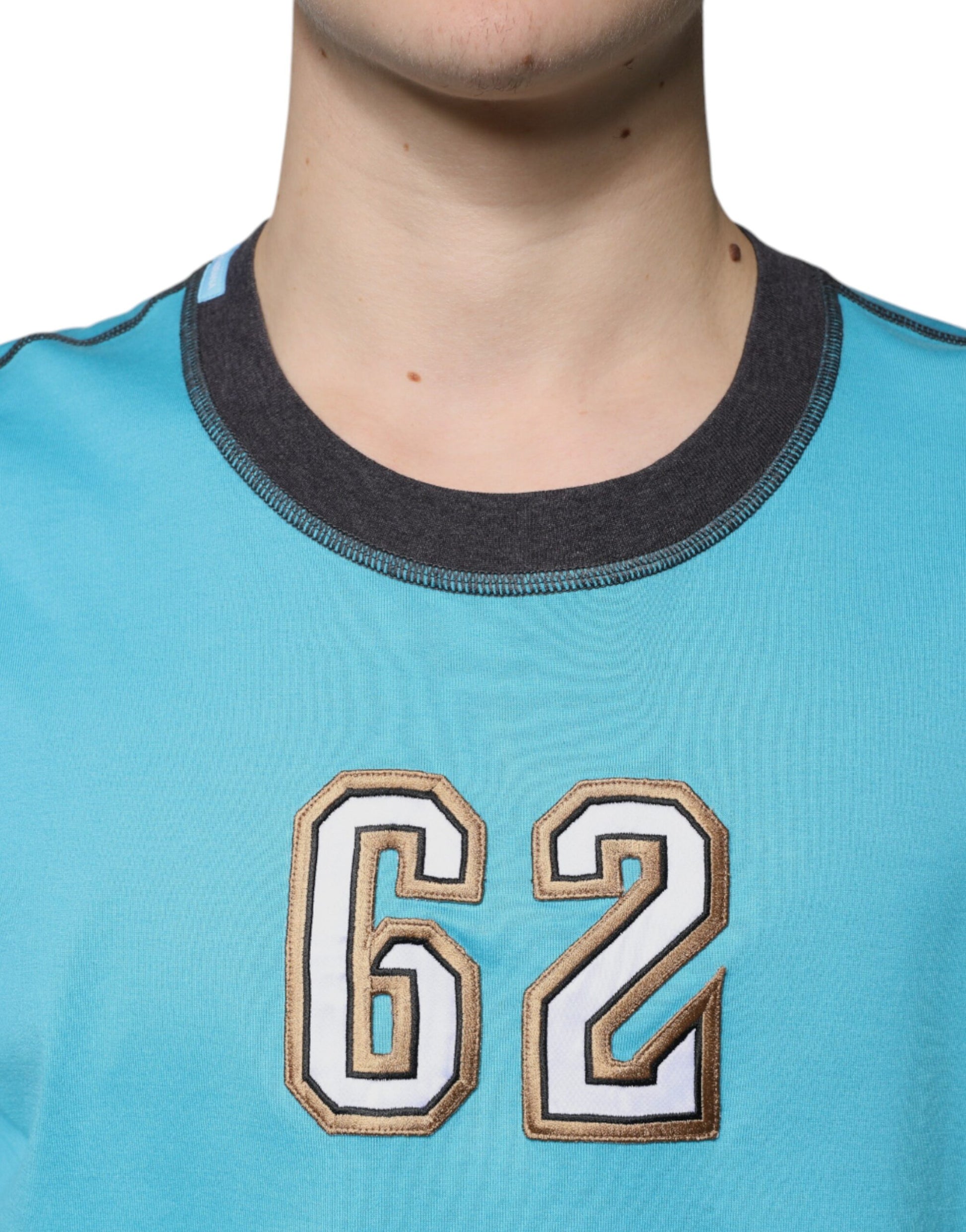 Dolce & Gabbana Blue Logo Crew Neck Short Sleeves T-shirt Dolce & Gabbana