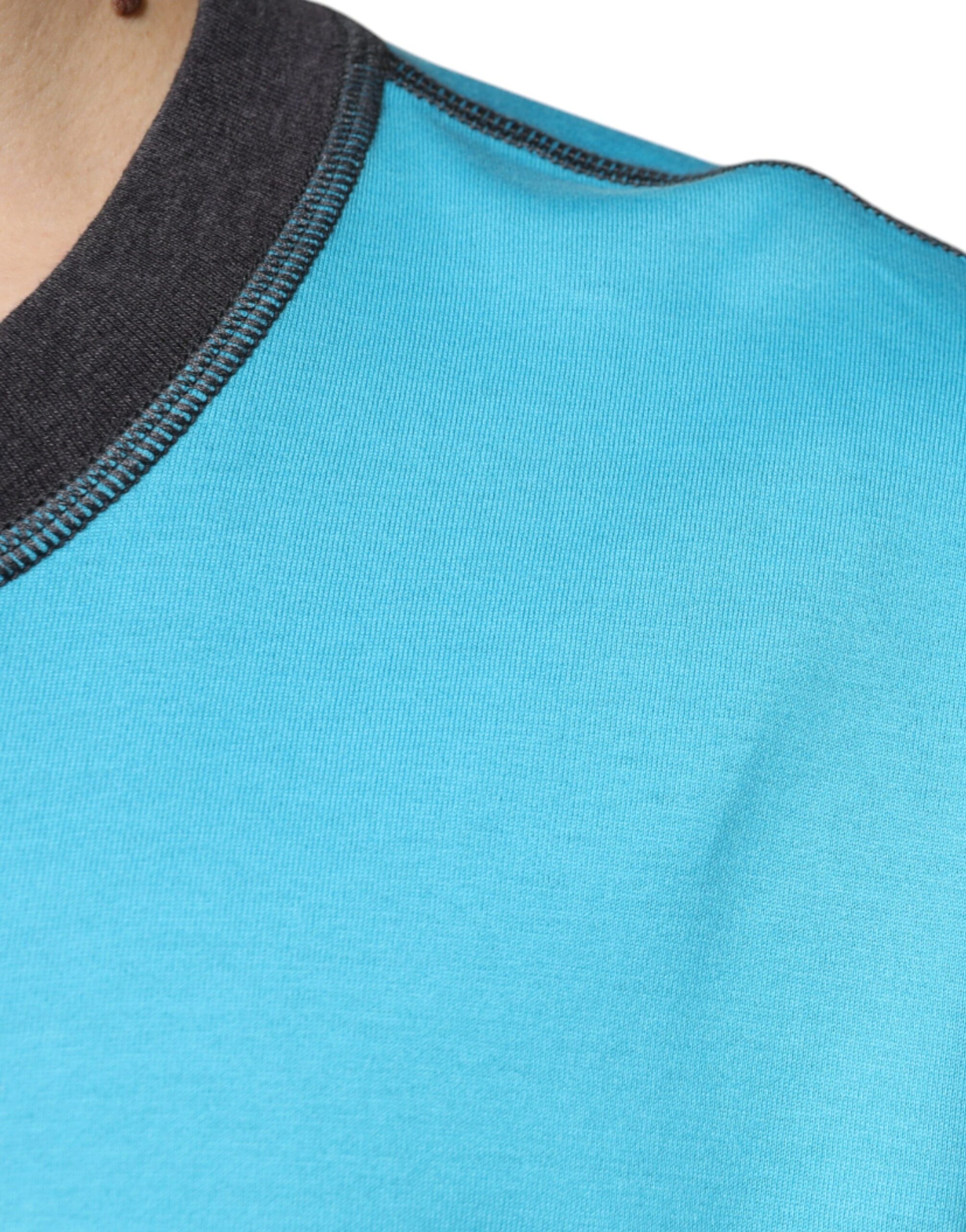 Dolce & Gabbana Blue Logo Crew Neck Short Sleeves T-shirt Dolce & Gabbana