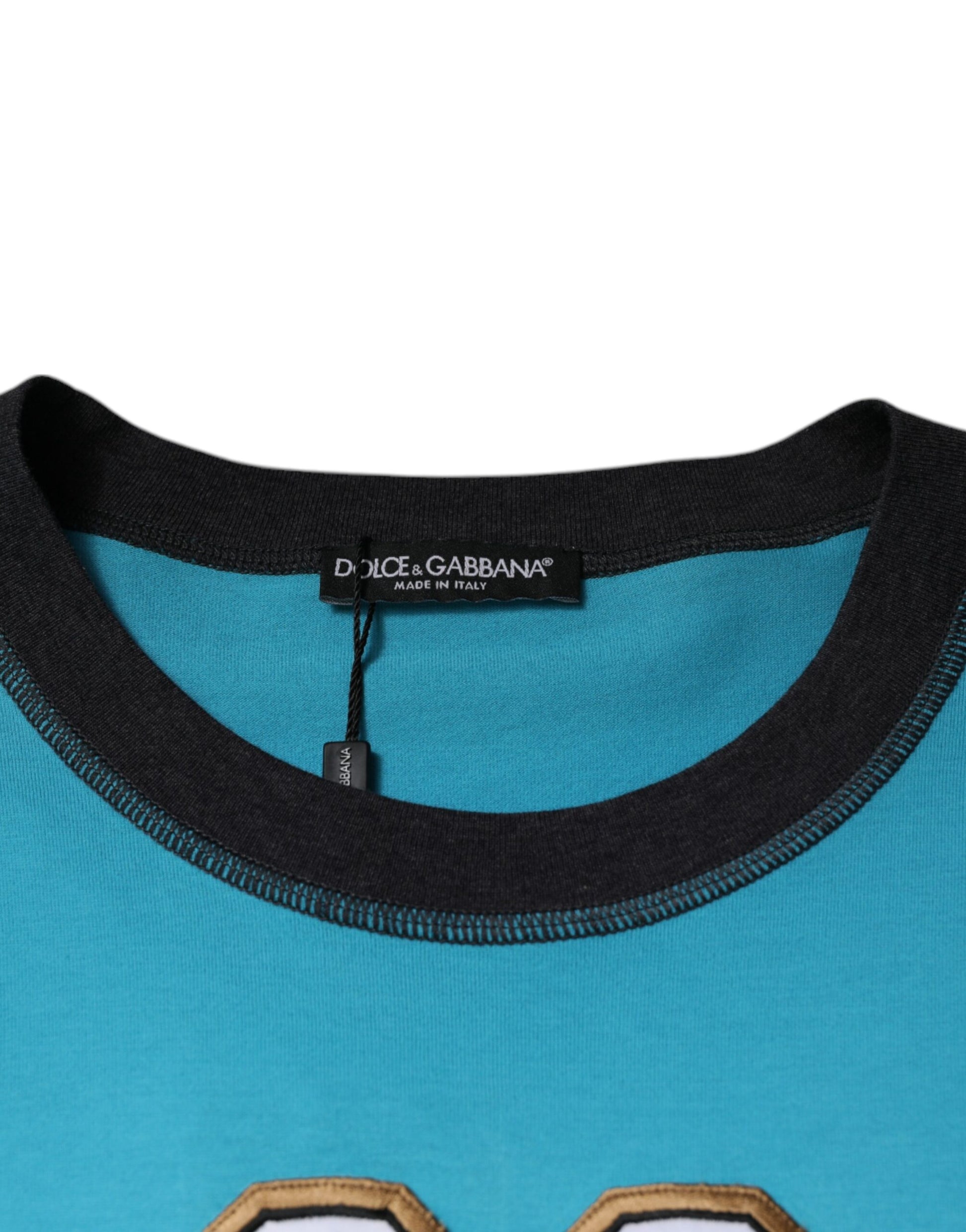 Dolce & Gabbana Blue Logo Crew Neck Short Sleeves T-shirt Dolce & Gabbana