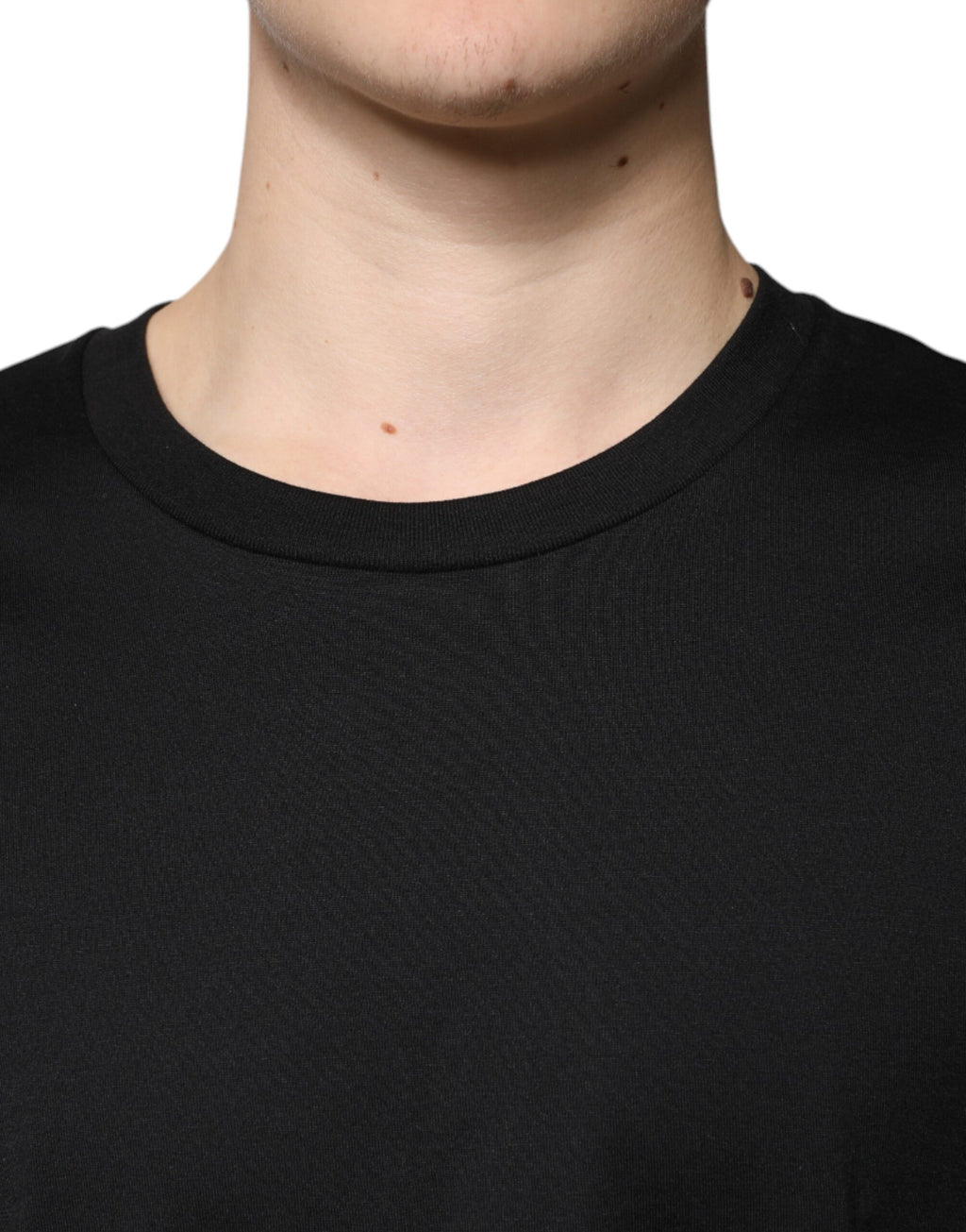 Dolce & Gabbana Black Cotton Crew Neck Short Sleeves T-shirt - Eljoys Fashion 