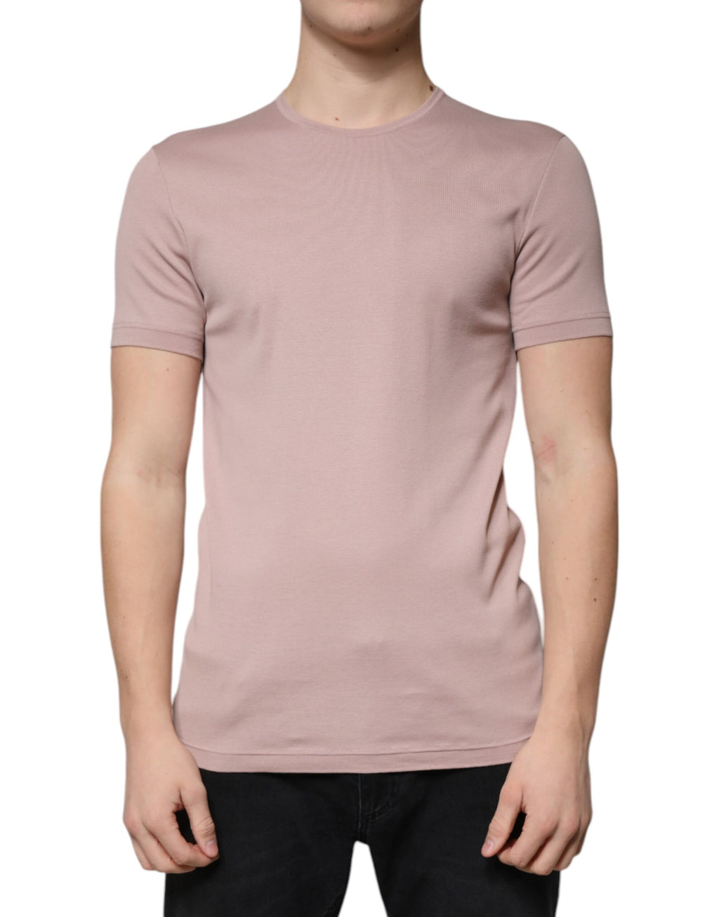 Dolce & Gabbana Brown Cotton Short Sleeves Round Neck T-shirt - Eljoys Fashion 