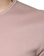 Dolce & Gabbana Brown Cotton Short Sleeves Round Neck T-shirt - Eljoys Fashion 
