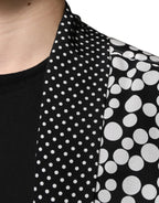 Dolce & Gabbana Black White Polka Dots Silk Men Casual Shirt - Eljoys Fashion 