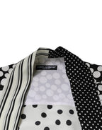 Dolce & Gabbana Black White Polka Dots Silk Men Casual Shirt - Eljoys Fashion 