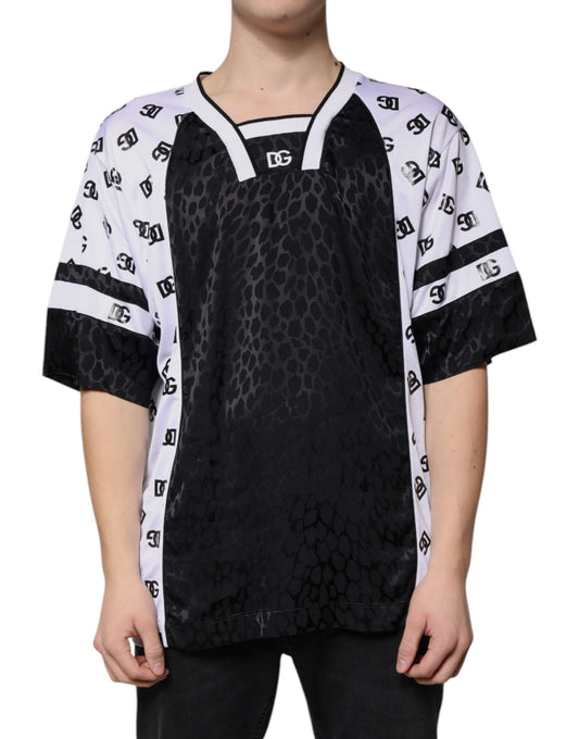 Dolce & Gabbana Black White Logo Men Short Sleeves T-shirt Dolce & Gabbana