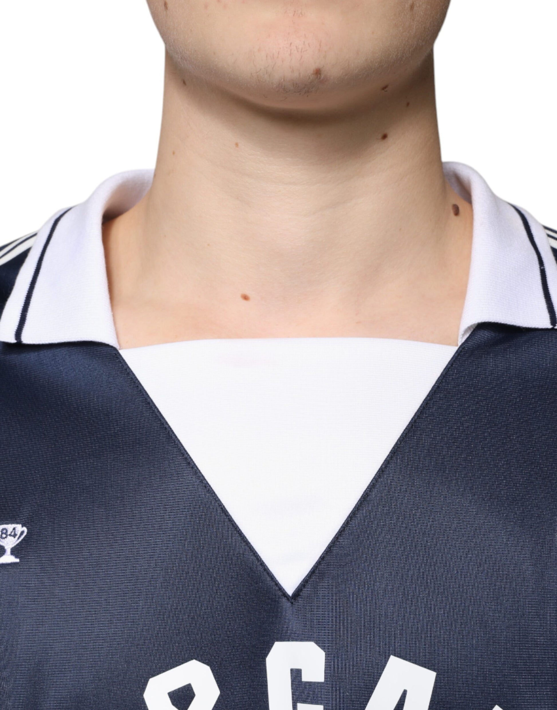 Dolce & Gabbana Blue White Milano Long Sleeve Jersey T-shirt Dolce & Gabbana