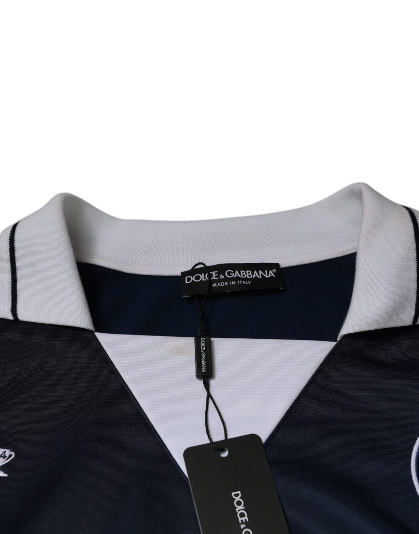 Dolce & Gabbana Blue White Milano Long Sleeve Jersey T-shirt Dolce & Gabbana