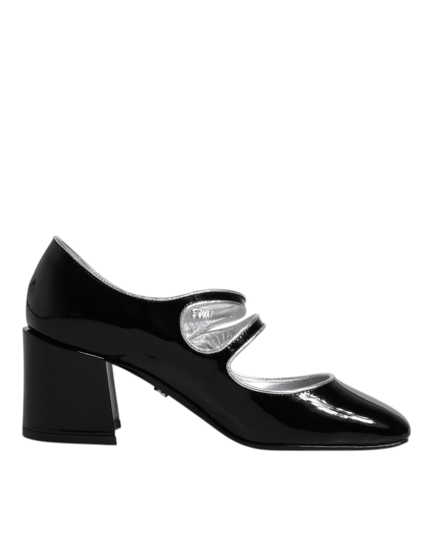 Dolce & Gabbana Black Patent Leather Crystal Mary Jane Pumps Shoes Dolce & Gabbana