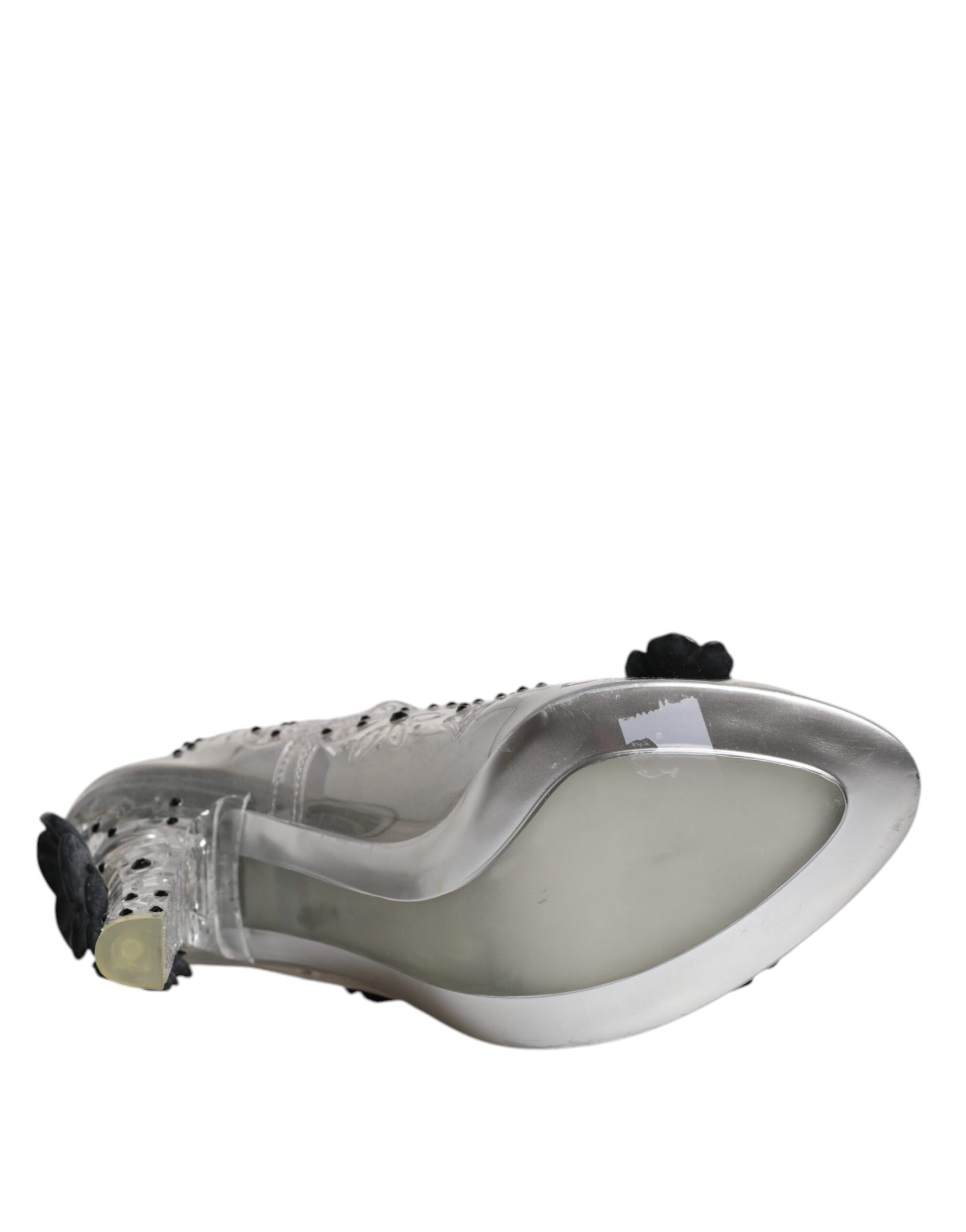 Dolce & Gabbana Clear Floral Crystal CINDERELLA Heels Shoes Dolce & Gabbana