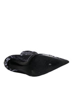 Dolce & Gabbana Black Logo Stretch Heels High Boots Shoes - Eljoys Fashion 