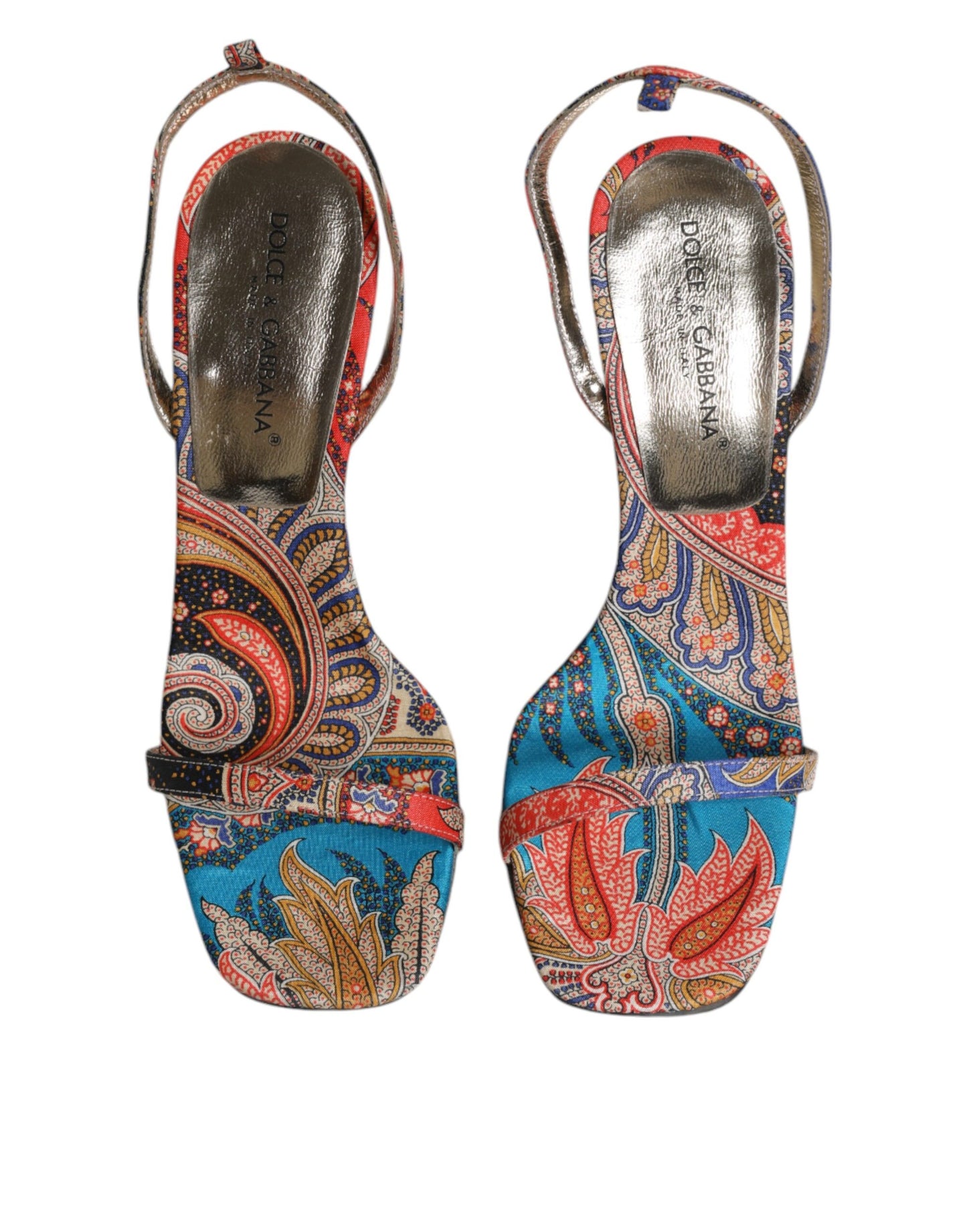 Dolce & Gabbana Multicolor Floral High Heels Sandals Shoes Dolce & Gabbana