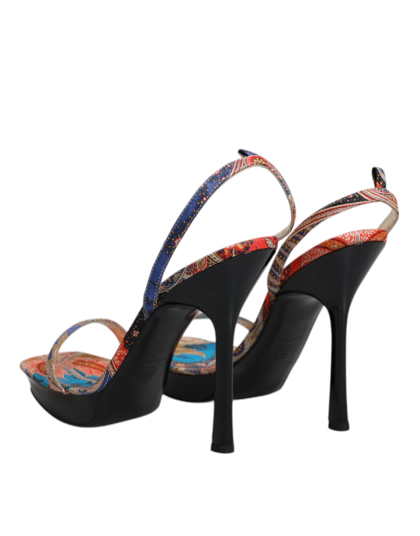 Dolce & Gabbana Multicolor Floral High Heels Sandals Shoes Dolce & Gabbana