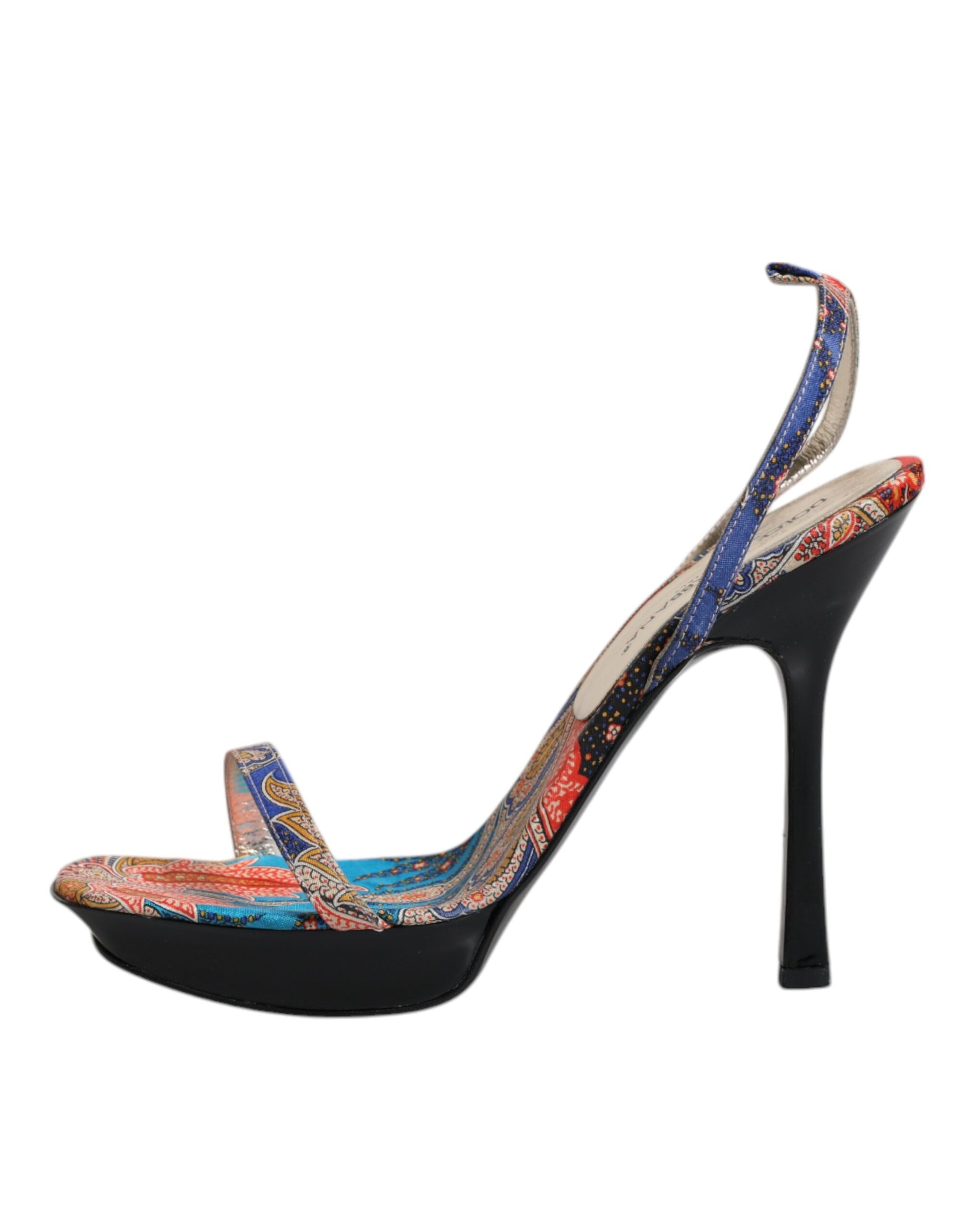 Dolce & Gabbana Multicolor Floral High Heels Sandals Shoes Dolce & Gabbana