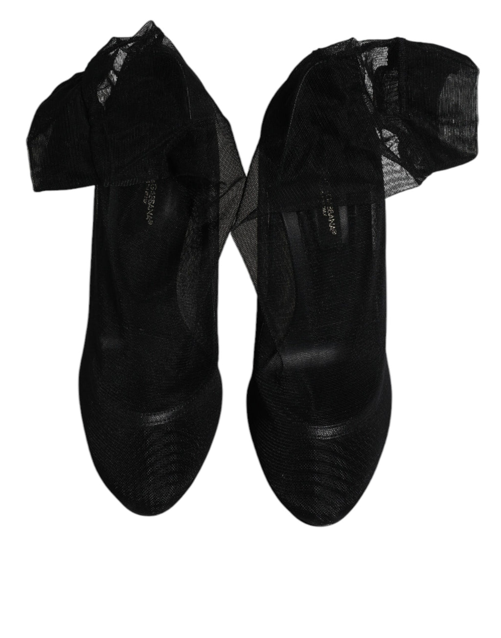 Dolce & Gabbana Black Nylon Mesh Sock Style Boots Shoes - Eljoys Fashion 