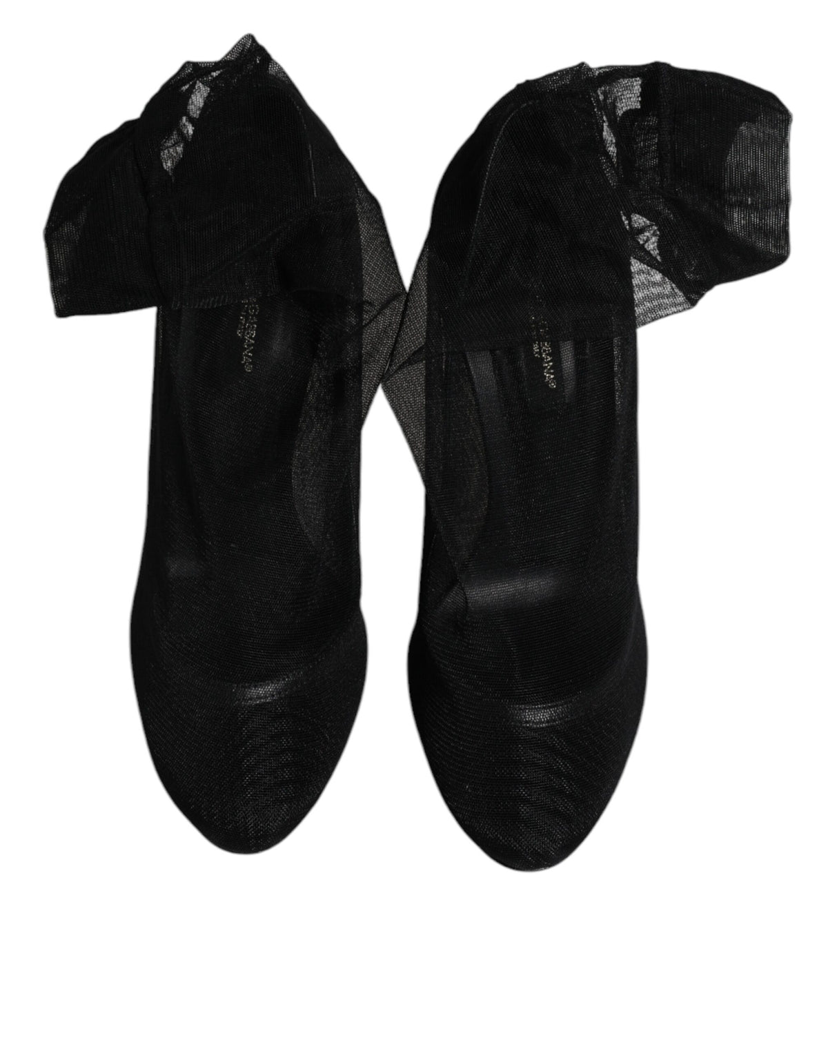 Dolce & Gabbana Black Nylon Mesh Sock Style Boots Shoes - Eljoys Fashion 