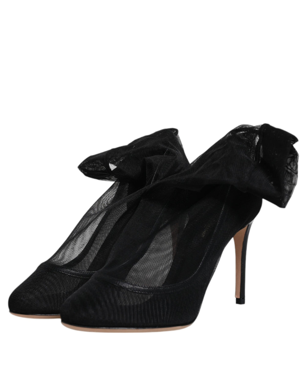 Dolce & Gabbana Black Nylon Mesh Sock Style Boots Shoes - Eljoys Fashion 
