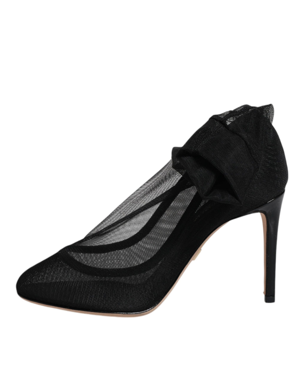 Dolce & Gabbana Black Nylon Mesh Sock Style Boots Shoes - Eljoys Fashion 