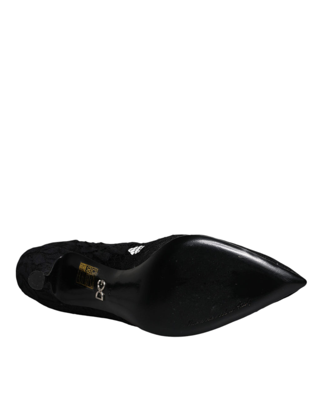 Dolce & Gabbana Black Lace Crystals Mary Jane Pumps Shoes - Eljoys Fashion 